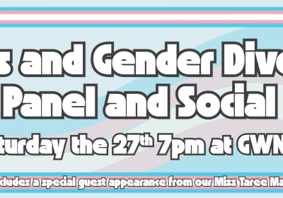 Artwork and image for event "Trans and Gender Diverse Panel and Social" 7pm 27/06/2026 Geelong West Neighbourhood House, 89 Autumn St, Geelong West VIC 3218