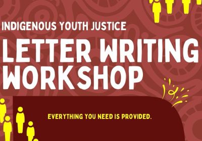 Artwork and image for event "Indigenous Youth Justice Letter Writing Workshop" 10:30am-12pm 21/06/2026 Home at Roto House, 2 Roto Pl, Port Macquarie NSW 2444