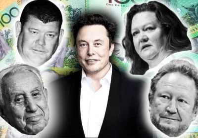 Billionaires Australia Elon musk Gina rinehart Andrew forrester 
