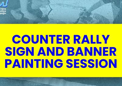 Artwork and image for event "Counter Rally Sign and Banner Painting" 12pm 27/06/2026 House Conspiracy, 42 Mollison St, West End QLD 4101