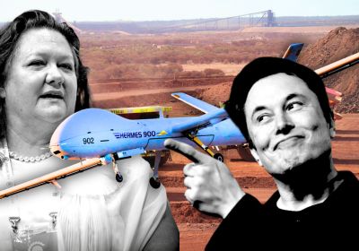 gina rinehart elon musk drone