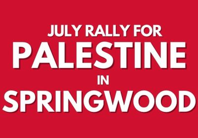 Artwork and image for event "Blue Mountains Rally for Palestine in Springwood"