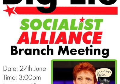 Socialist Alliance meeting: Hanson's big lie