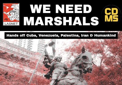 Artwork and image for event "Marshal training for the End US Imperialism rally" 11am 04/07/2026 State Library Victoria, top of the steps, near the Joan of Arc statue, 328 Swanston St, Naarm VIC 3000