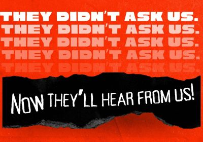 Artwork and image for event "PSA of SA snap action: They Didn't Ask Us. Now They'll Hear From Us!" 12:30pm 02/07/2026 Alice Rolls MP, 372 Unley Rd, Unley Park SA 5061