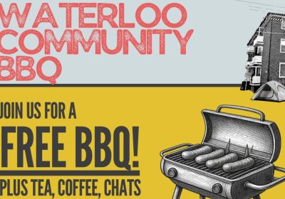 Artwork and image for event "Defend Waterloo community BBQ" 3pm 01/07/2026 Dobell Building Community Hall, Waterloo NSW 2017