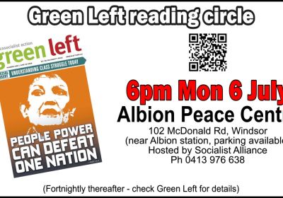 Green Left Reading Circle: People Power can defeat One Nation
