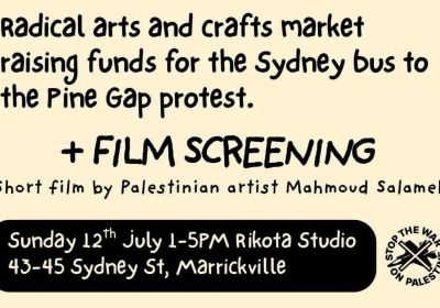 Artwork and graphic for event "Radical Arts and Crafts Market" 1pm-5pm 12/07/2026 Rikota Studio, 43-45 Sydney St, Marrickville NSW 2204