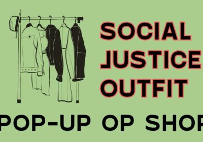 Artwork and image for event "Social Justice Outfit Pop-up Op Shop" 11am-3pm 11/07/2026 Eltham Library (Multipurpose Room), Panther Pl, Eltham VIC 3095