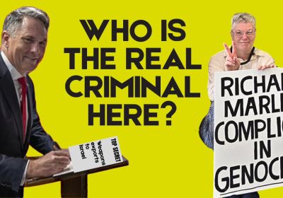 Artwork and image for event "Rally to support peace activists charged over protest at Marles' office" 9:30am 17/07/2026 Geelong Magistrates' Court, Railway Terrace, Geelong VIC 3220