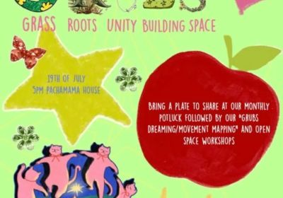 Artwork and image for event "GRUBS monthly gathering' 5pm-8:30pm 19/07/2026 Pachamama House, 21 Gordon Ave, Hamilton East NSW 2303