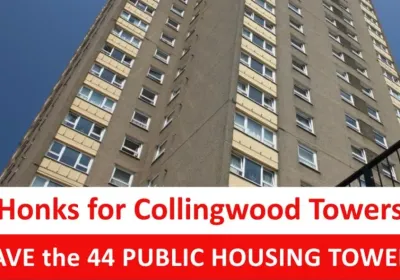 Artwork and image for "Honks for Collingwood Towers"