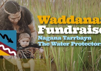 Artwork and image for event "Waddananggu Fundraiser: Nagana Yarrbayn – The Water Protectors" tpm 02/08/2026 Brunswick Picture House, 30 Fingal St, Brunswick Heads NSW 2483