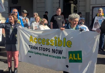 campaigning for accessible tram stops 