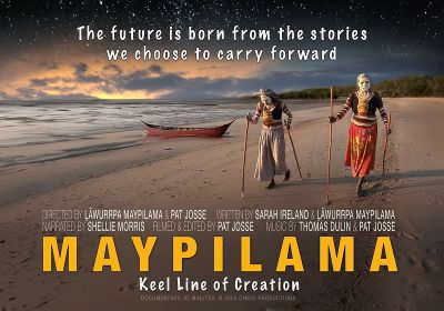 Landscape poster for documentary film Maypilama: Keel Line of Creation