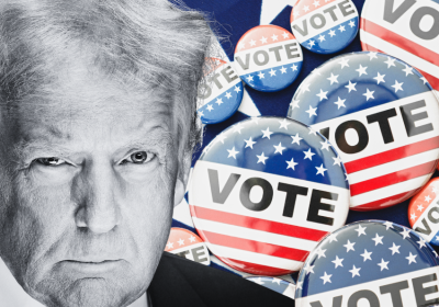 Trump, voter buttons