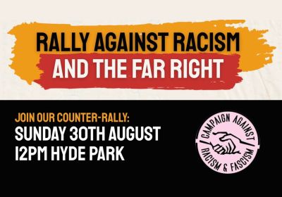 Artwork and image for event "Rally Against Racism and the Far Right" 12pm 30/08/2026 Hyde Park, Elizabeth St, Sydney NSW 2000