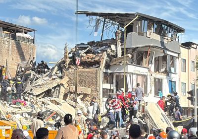 damaged buildings