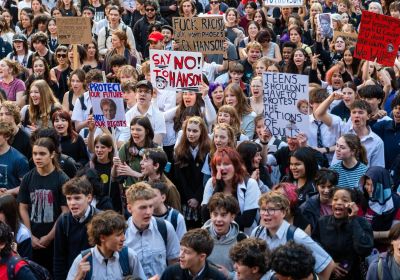 student walk out ZP