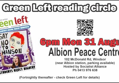 Green Left Reading Circle: Say 'no' to Hanson