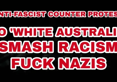 Artwork and image for event "Anti-fascist counter protest" 11am 30/08/2026 City Square, Swanston St, Naarm VIC 3000