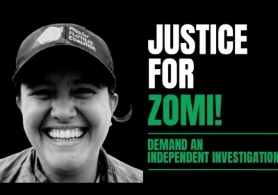 Artwork and image for event "Protest: Justice For Zomi" 10:30am 08/09/2026 Embassy of Israel, 6 Turrana St, Yarralumla ACT 2600