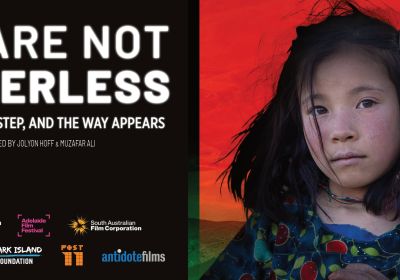 Artwork and promotional poster banner for documentary film We Are Not Powerless