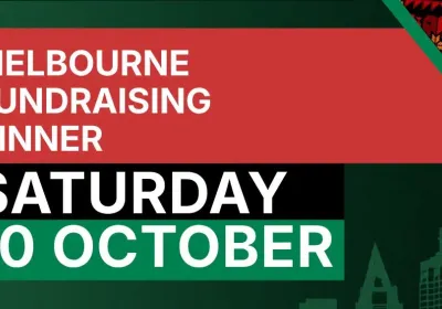 Artwork and image for event "APAN Melbourne Fundrasing Dinner 2026" 6pm-10:30pm 10/10/2026 Aurora Receptions, 149 Donald St, Brunswick East VIC 3057