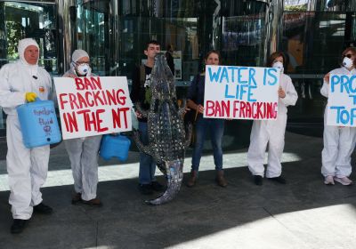 Outside Murray Watt's office in Magan-djin/Brisbane