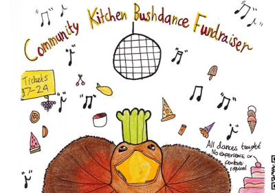 A hand drawn picture of a frilled-neck lizard under a disco ball