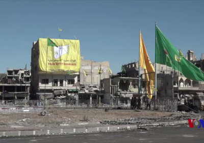 Raqqa in Syria after its capture by SDF, YPJ and YPG forces in 2017
