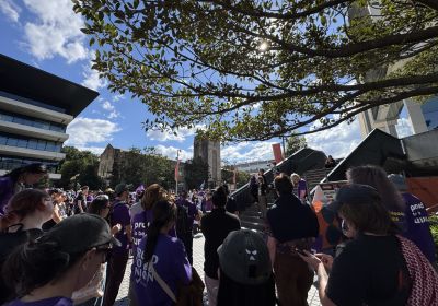 usyd nteu members rally at eastern avenue