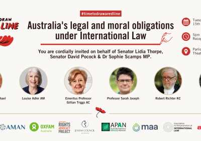 Artwork and image for event "Red Lines Package Launch" 4:30pm-7:30pm 15/09/2026 Parliamentary Theatre, Australian Parliament House, Parliament Dr, Canberra ACT 2600