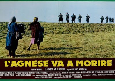 Ar promotional poster for the film L'Agnese va a morire (And Agnes Chose to Die) released in 1976