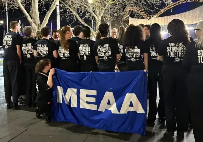 Photo of Art Centre Melbourne MEAA members and supporters