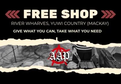 Artwork and main image for event listing "Free Shop" River Wharves, 6 River St, Yuwi Country (Mackay) QLD 4740