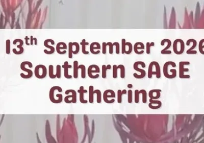 Artwork and image for event "Southern SAGE Monthly Gathering" 1pm-4:30pm 13/09/2026 Aldinga Community Centre, 7 Stewart Ave, Aldinga Beach SA 5173