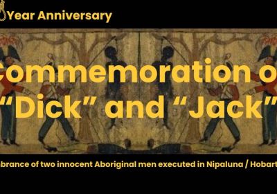 Artwork and image for event 'Commemoration of "Dick" and "Jack"' 11am 24/09/2026 Treasury Building, 21 Murray St, Nipaluna Lutruwita 7000
