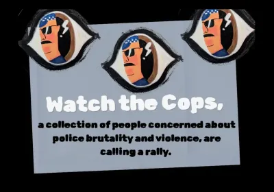 Artwork and image for event "Rally against police violence" 3:30pm 13/09/2026 Downing Centre, 143-147 Liverpool St, Sydney NSW 2000