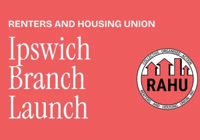 Artwork and image for event "Renters And Housing Union Ipswich Branch Launch" 2pm 19/09/2026 Banshees Bar & Art Space, 131 Brisbane St, Ipswich QLD 4305