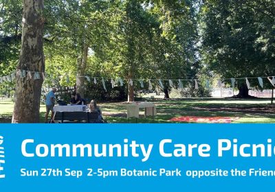 Artwork and image for event "Community Care Picnic" 2pm-6pm 27/09/2026 Botanic Park, Plane Tree Dr, Tarntanya / Adelaide SA 5000