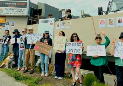 Photo of Nillumbik 4 Palestine Sunday protest crew
