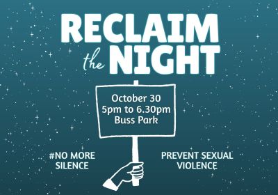 Artwork and image for event "Reclaim the Night Rally Bundaberg 2026" 5pm 30/10/2026, Buss Park, Bourbong St, Bundaberg Central QLD 4670