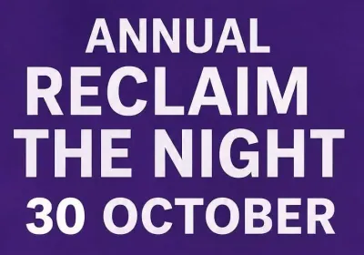 Artwork and image for event "Reclaim the Night Lake Macquarie 2026" 5:30pm 30/10/2026 Warners Bay Foreshoe, The Esplanade, Warners Bay NSW 2282