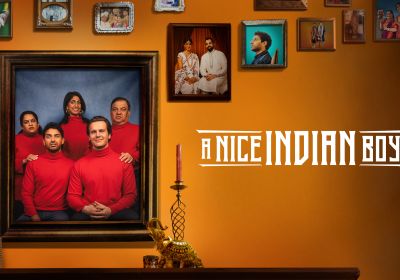Artwork and banner poster for film "A Nice Indian Boy"
