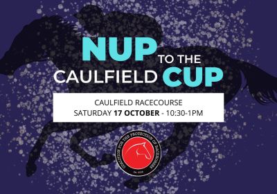 Artwork and image for event "NUP to the Caulfield CUP!" 10:30am-1pm 17/10/2026 Caulfield Racecourse, Gate 2, Station St, Caulfield VIC 3145