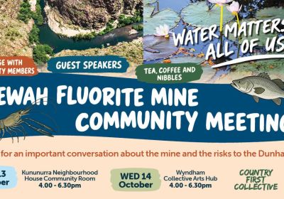 Artwork and image for event "Fluorite Mine & Dunham River – Community Information Meeting"