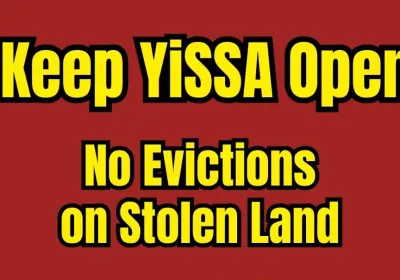 Artwork and image for event "Keep YiSSA Open: No Evictions on Stolen Land" 8am 07/10/2026 Darwin Convention Centre, 10 Stokes Hill Rd, Garramilla / Darwin NT 0800
