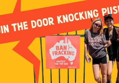 Atwork and image for ECNT anti-fracking doorknocking Wednesdays