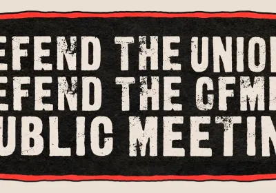 Artwork and image for event "Public Forum: Fighting Unions Under Attack" 6pm 14/10/2026 MUA Hall, 46 Ireland St, West Melbourne VIC 3003